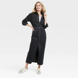 Women's Black Denim Dress